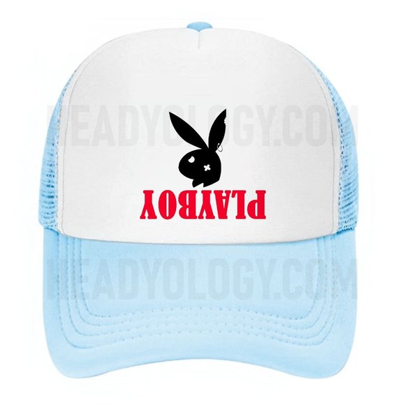 BlackPlayboy Bunny baseball hat meshaback snapback trucker hat - Picture 2 of 10